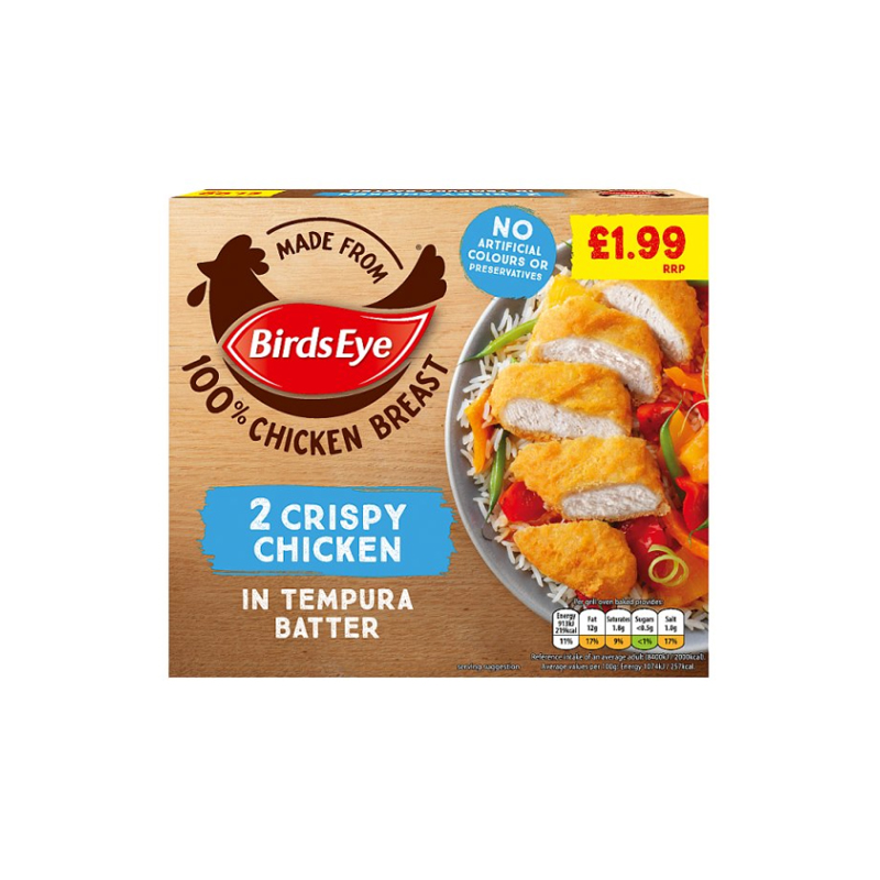 Birds Eye 2 Crispy Chicken in Tempura Batter 170g